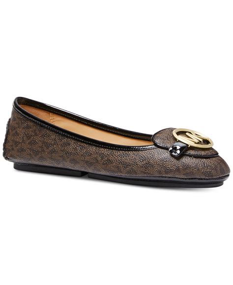 michael kors lillie flats brown|michael kors lillie ballet flats.